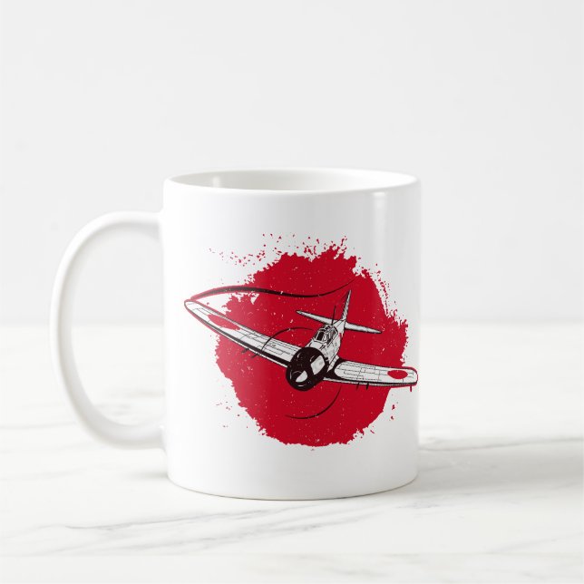 A6M Zero | World War 2 Japanese Plane Retr Coffee Mug (Left)