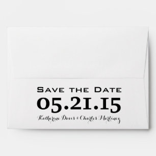 A7 5x7 Black White Save the Date Envelopes