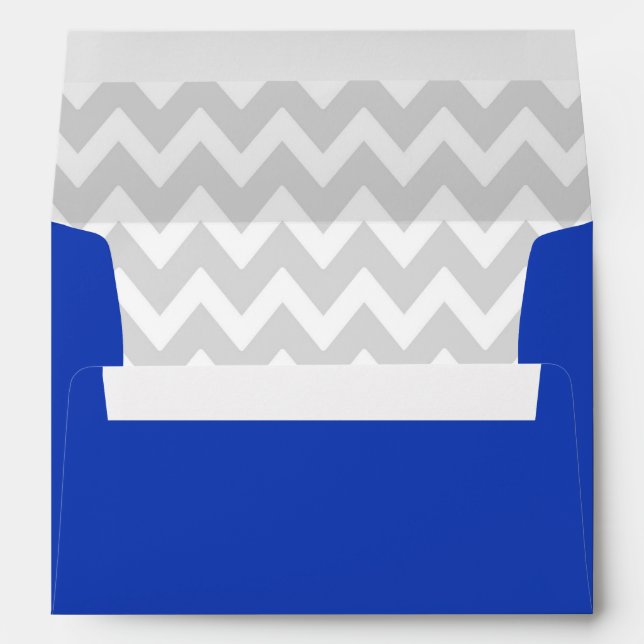 A7 5x7 Blue White Grey Chevron Envelopes (Back (Bottom))