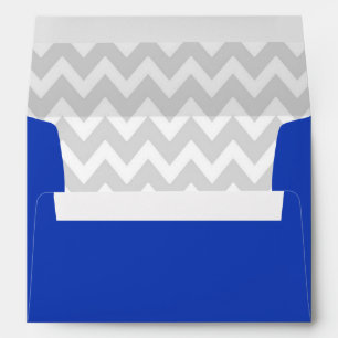 A7 5x7 Blue White Grey Chevron Envelopes