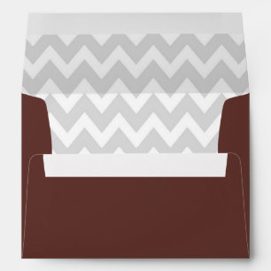 A7 5x7 Brown White Grey Chevron Envelopes