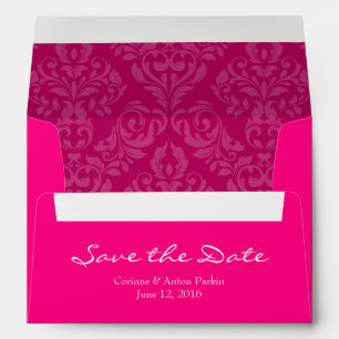 A7 5x7 Hot Pink Enregistrer les enveloppes de date