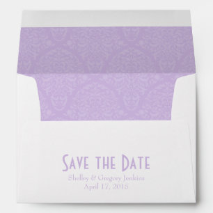A7 5x7 Lavender Blanc Enregistrer les enveloppes d