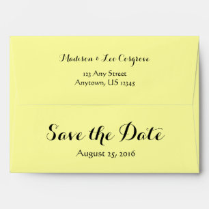 A7 5x7 Lemon Yellow Save The Date Envelopes