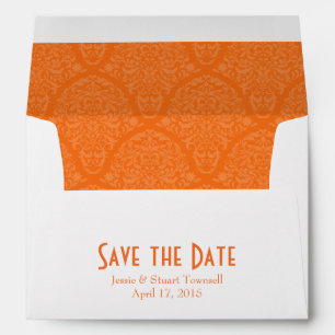 A7 5x7 Orange Blanc Enregistrer les enveloppes de 