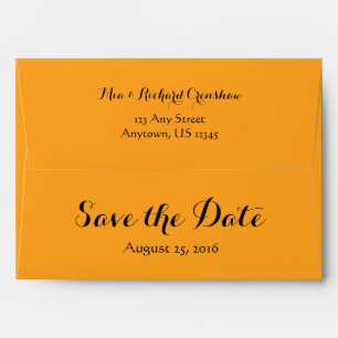 A7 5x7 Orange Save The Date Envelopes
