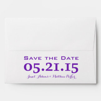 A7 5x7 violet blanc Enregistrer les enveloppes de