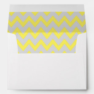 A7 5x7 Yellow Grey Chevron Envelopes