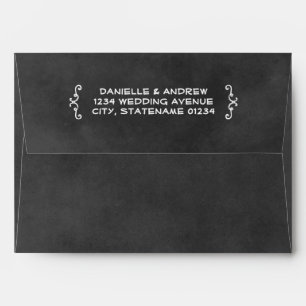A7 Black Chalkboard Wedding Mailing Envelopes