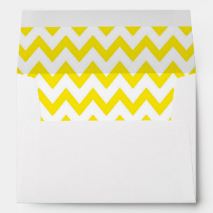 A7 Enveloppes Chevron Jaune Blanche 5x7
