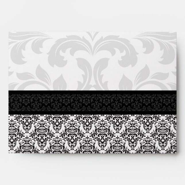 A7 Enveloppes en damas noir et blanc (Devant)