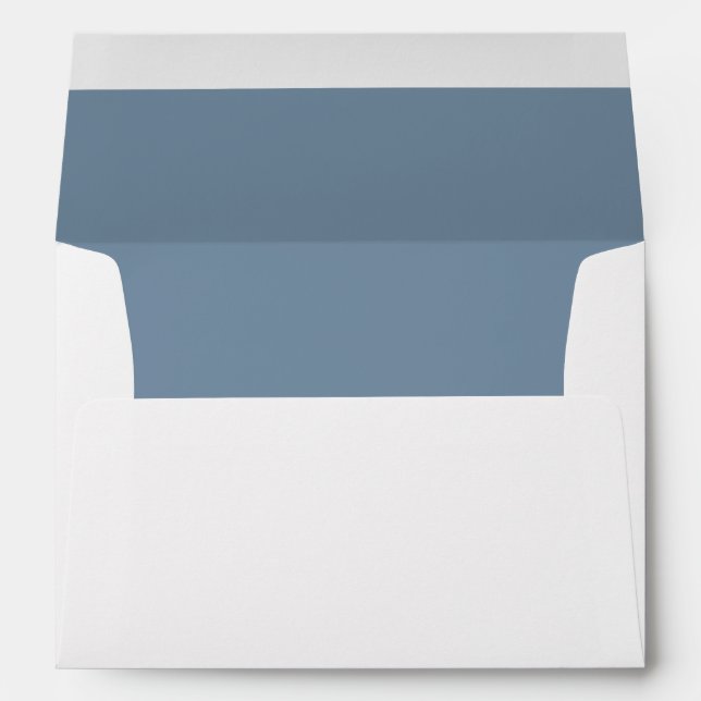 A7 Enveloppes Mariages (Dusty Blue) Adresse de ret (Dos (Bas))