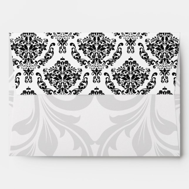 A7 Enveloppes noir et blanc pour tambour (Dos (Haut rabat))