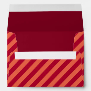 A7 Enveloppes rayées rouge et orange