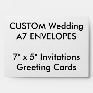 A7 fait sur commande enveloppe 7" x 5" des