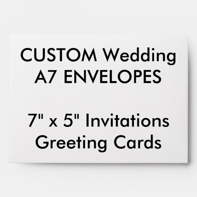 A7 fait sur commande enveloppe 7" x 5" des (Devant)