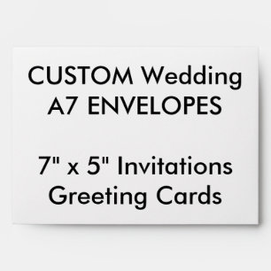 A7 fait sur commande enveloppe 7" x 5" des