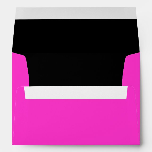 A7 Hot Pink and Black Colour Combo Envelopes (Back (Bottom))