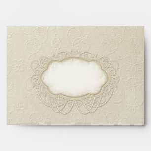 A7 Modern Vintage Lace Tea Stained Hydrangea Roses Envelopes