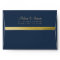A7 Navy Gold Foil Return Address Wedding Mailing