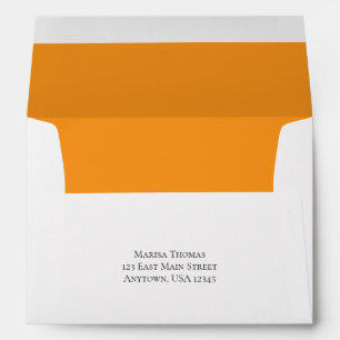 A7 Orange White Return Address Envelopes