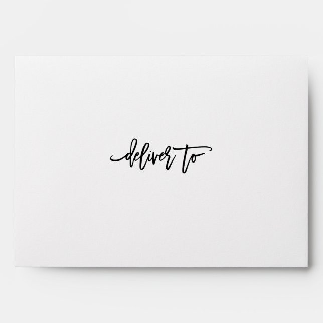 A7 Wedding Envelopes Black Return Address (Front)