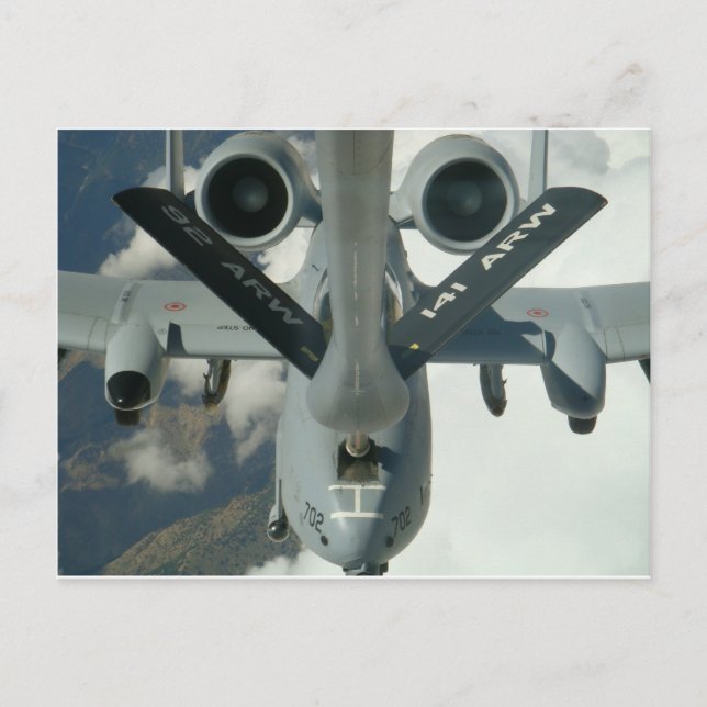 A-10 Being refueled by KC-135 Postcard (Front)