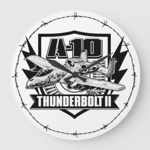 A-10 Thunderbolt II Grande horloge Mur Acrylique H