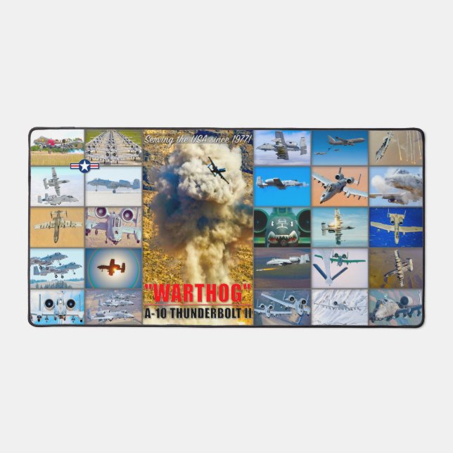 A-10 THUNDERBOLT II "MONTAGE" DESK MAT (Front)