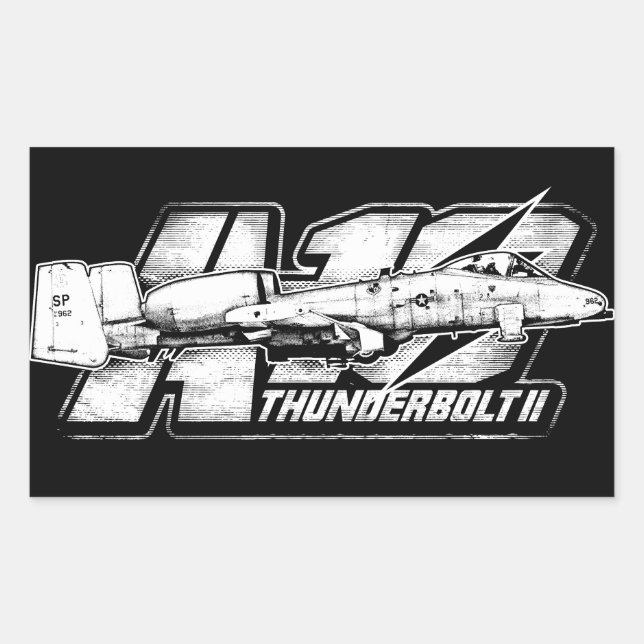 A-10 Thunderbolt II Rectangular Sticker Sticker (Front)
