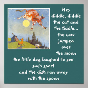 a-3 cow jumped over moon   poster