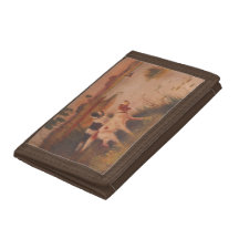 Portefeuille TriFold pour Chiens d'oiseaux vintage