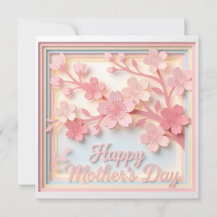 A 3D Papercut Mother's Day Card