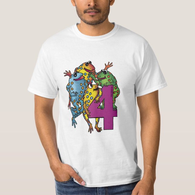 A 4th Birthday frog T-Shirt (Front)