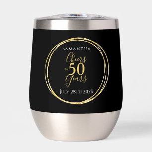 À 50 Ans Joyeux Anniversaire Soirée Or Noir