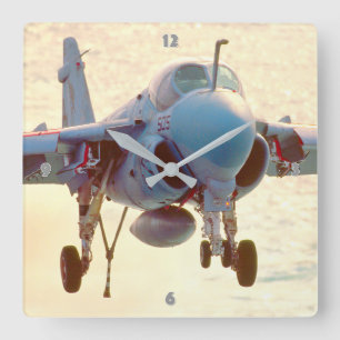A-6 INTRUDER SQUARE WALL CLOCK