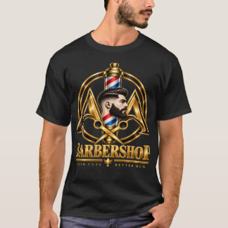 A&A Barbershop Custom Logo | Premium Men's Barber T-Shirt