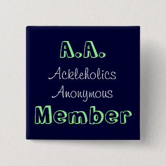 A.A. Member 2 Inch Square Button