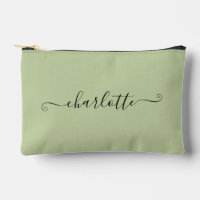 Joli pochette minimaliste personnalisée | Vert sau