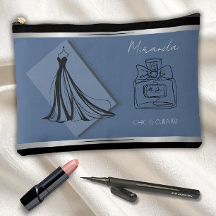 À Accessoires Pochette d'accessoires de mode Bleu Cerulean de lu