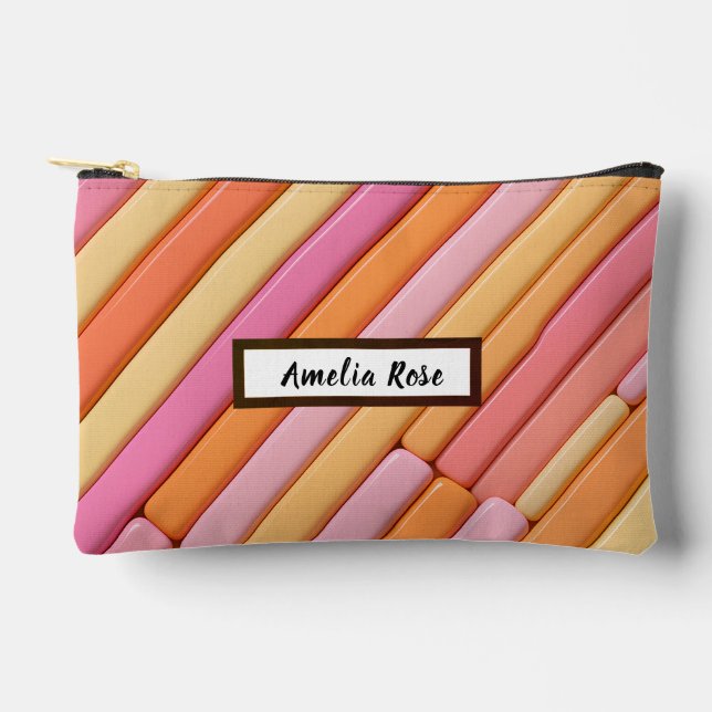 À Accessoires Pochette d'accessoires géométriques Pastel sur mes (Recto)
