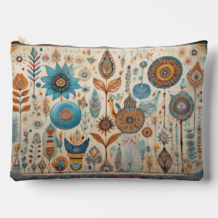 À Accessoires Pochette zippée d'éléments de Boho ethniques