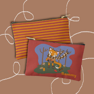 À Accessoires Pochette zippée pour enfants Renard d'Automne avec