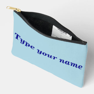 À Accessoires Votre nom sur pochette bleu clair