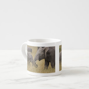 A African Elephant grazing in the fields Espresso Cup