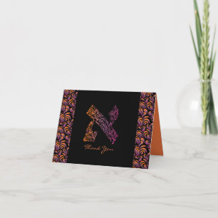 A Aleph Bar Bat Mitzvah Thank You Card