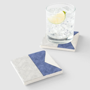 A Alfa Watercolor Nautical Signal Maritime Flag Stone Coaster