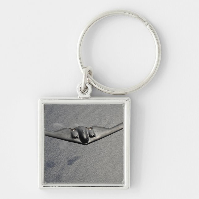 A B-2 Spirit flies over the Pacific Ocean Keychain (Front)