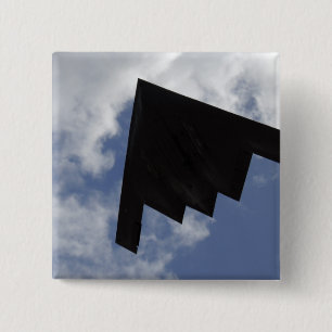 A B-2 Spirit in flight 2 Inch Square Button