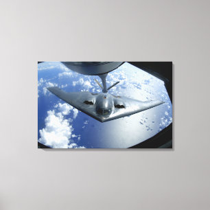 A B-2 Spirit moves into position for refueling Canvas Print